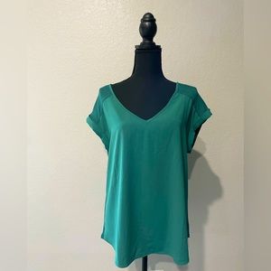 FORTUNE + Ivy Cheylee Tie Mixed Material Blouse